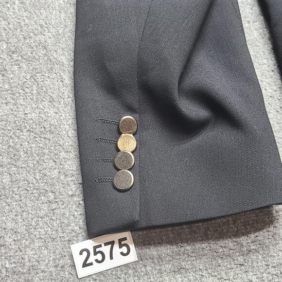 Zanetti Blazer Mens 42R Super 100s Wool Gold Buttons Made in Italy Tollegno - Picture 10 of 10